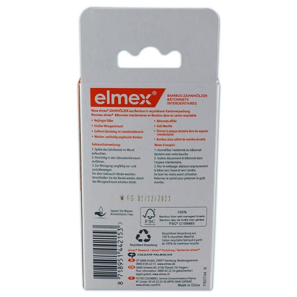 Elmex Bambus-Zahnhölzer (3x32 Zahnhözer)