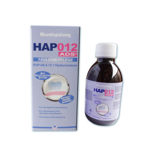 Curasept HAP 012 Mundspülung mit PVP-VA und Hyaluronsäure (200 ml)