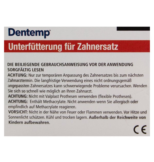 Dentemp - Unterfütterung für Zahnersatz (Set)