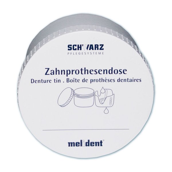 melident Zahnprothesendose mit Siebeinsatz
